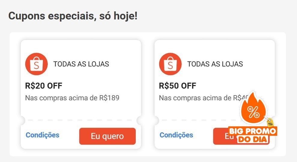 ️ R$20 acima de R$189