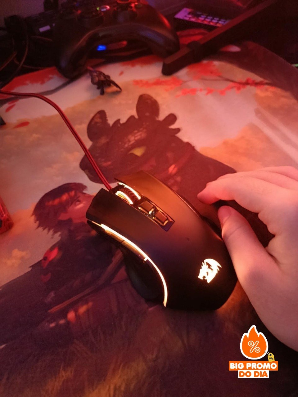 Mouse Gamer Redragon Griffin Preto RGB 7200 DPI M607