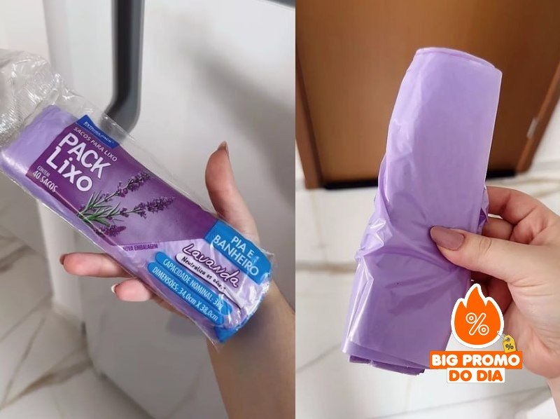 Kit 4 Rolos de Sacos de Lixo 10L Neutraliza Odores – 160 Unidades