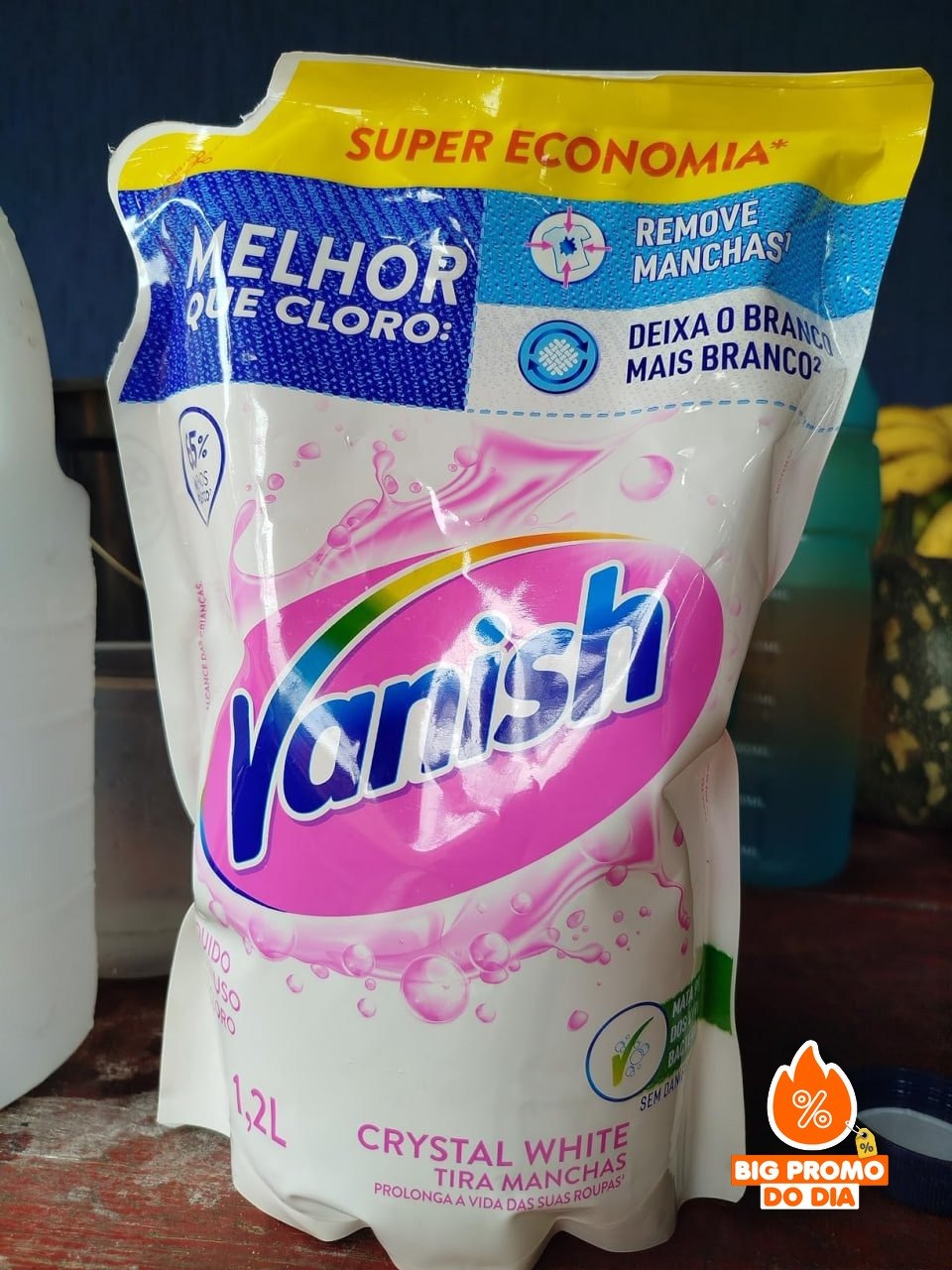 🫧 Vanish Tira Manchas Líquido Crystal White para Roupas Brancas 1,2L