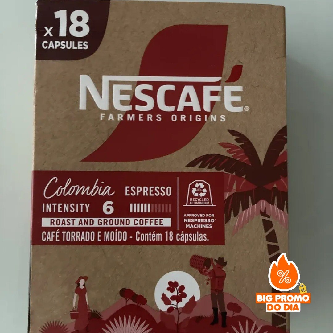️ Café em Cápsula Nescafé Farmers Origins Colombia - 18 cápsulas