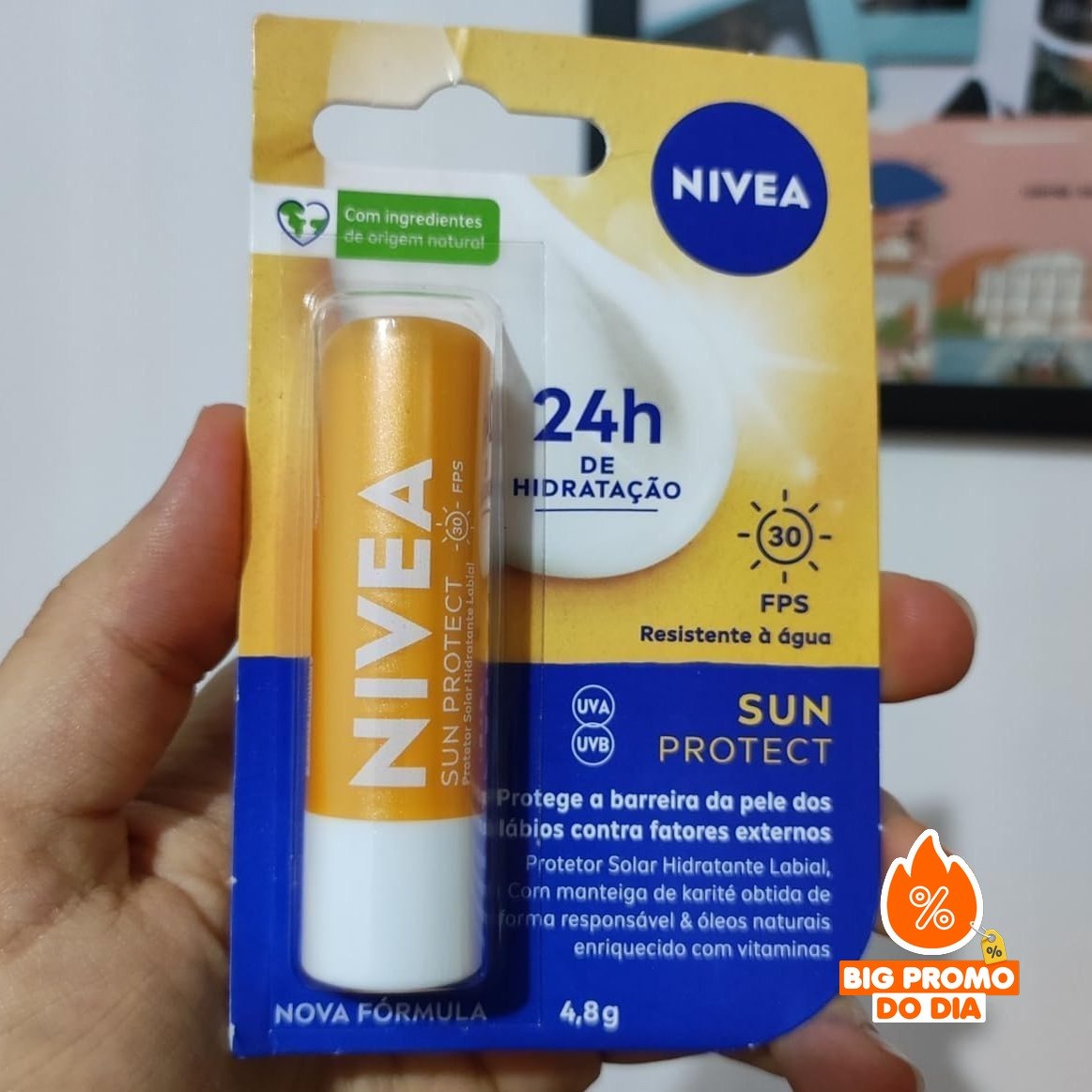 NIVEA Hidratante Labial Sun Protect FPS 30 4,8g