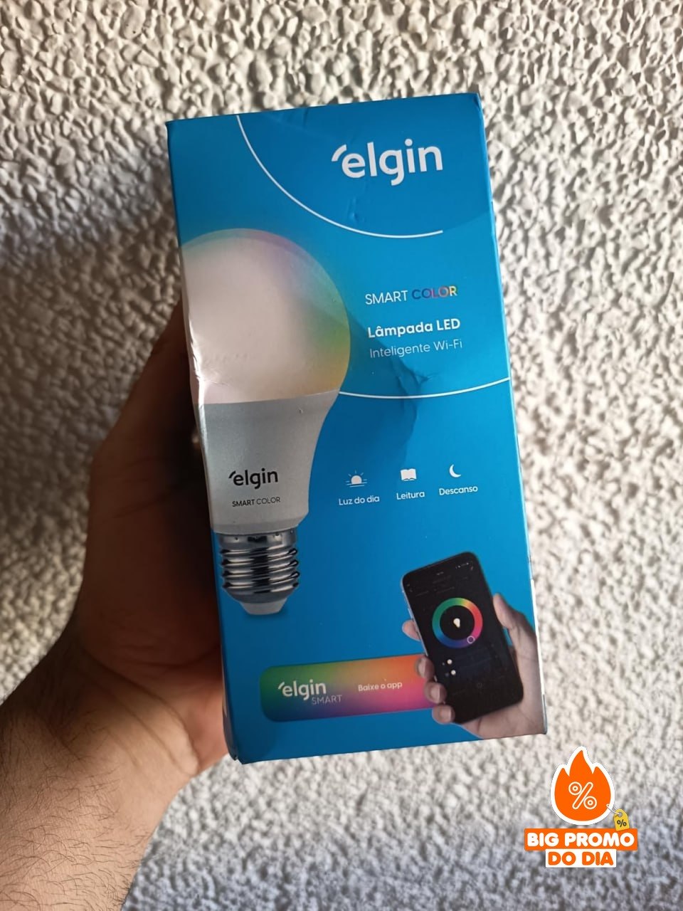 Lâmpada Inteligente Smart Color 10W Elgin RGB Wifi Compatível
