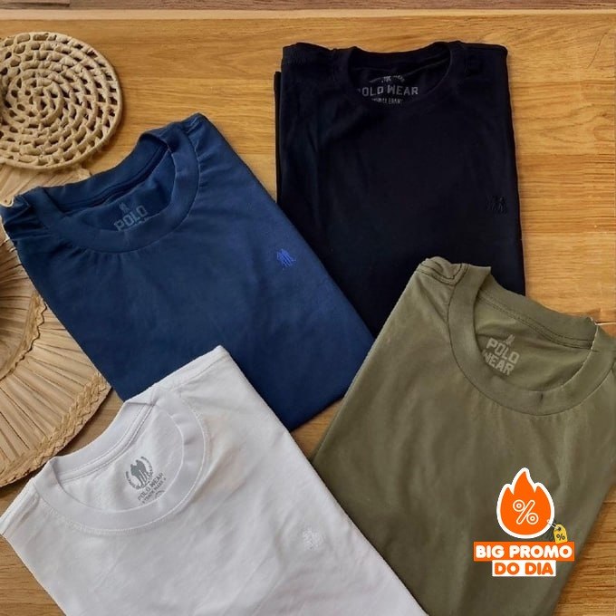 Kit 4 Camisetas Masculinas Polo Wear Sortido