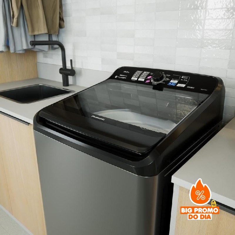 Máquina de Lavar Panasonic 15kg Titânio 127v