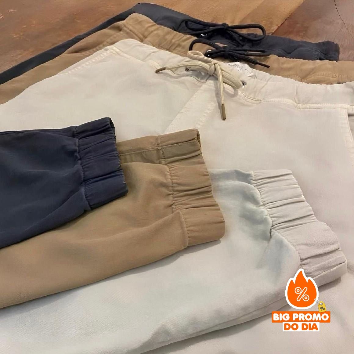 Calças Jeans Masculina Jogger