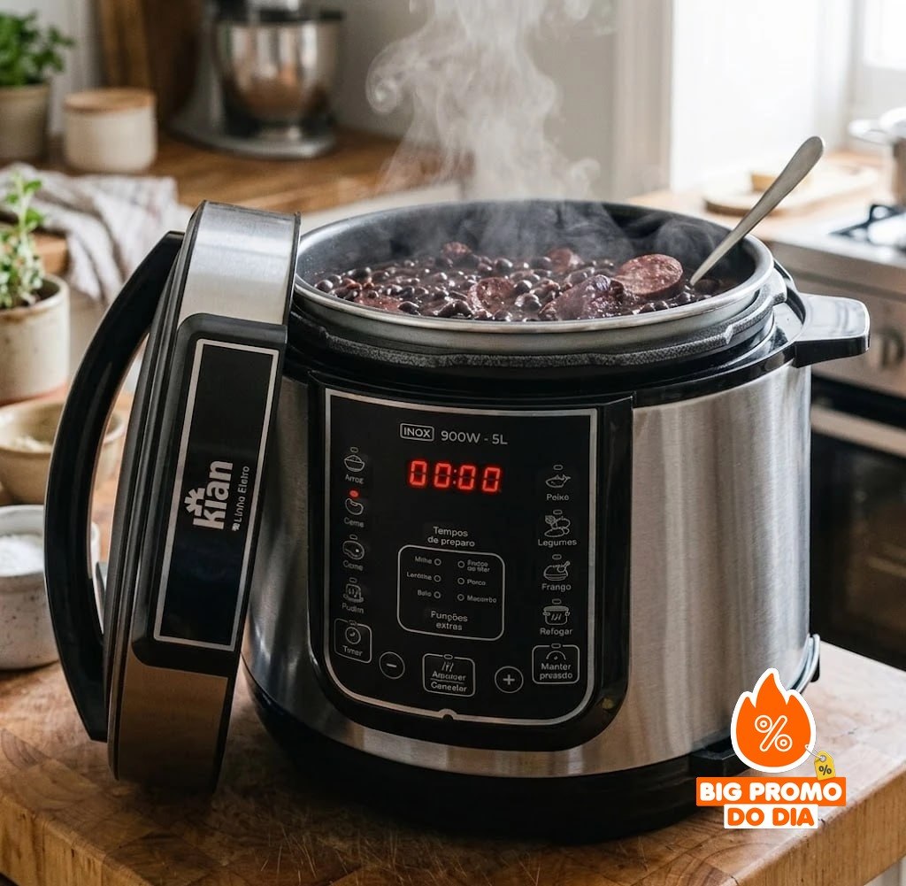 Panela De Pressão Elétrica 5 Litros Multifuncional Kian