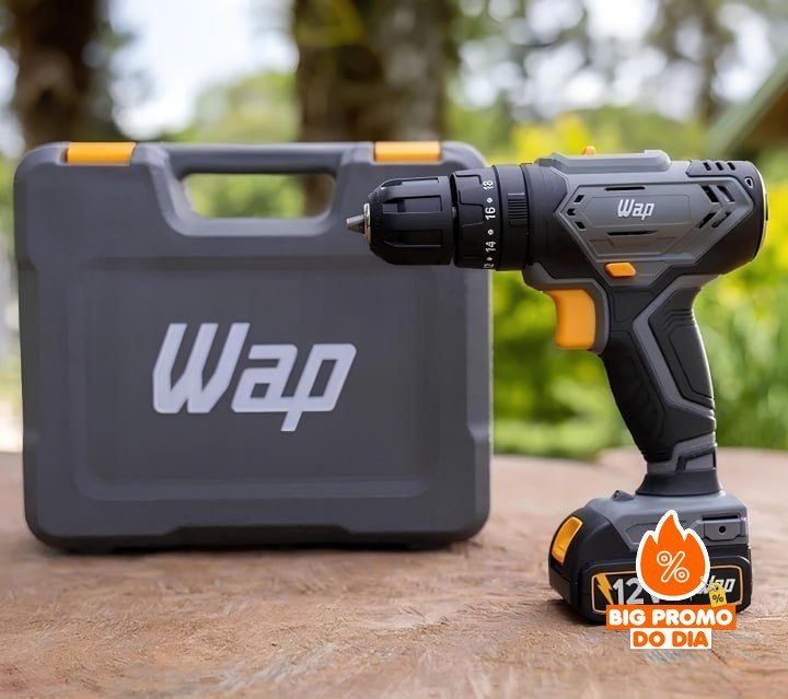 WAP Parafusadeira Furadeira de Impacto à Bateria 3/8" 12V