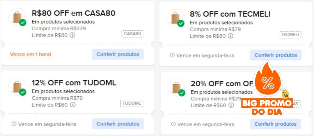 CUPONS MERCADO LIVRE