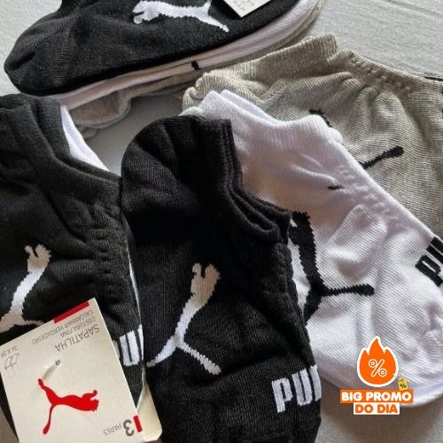 Kit 9 Pares Meias Puma Sapatilha