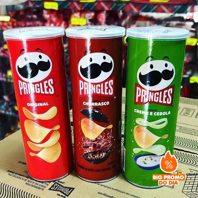 Pack com 3 sabores Pringles