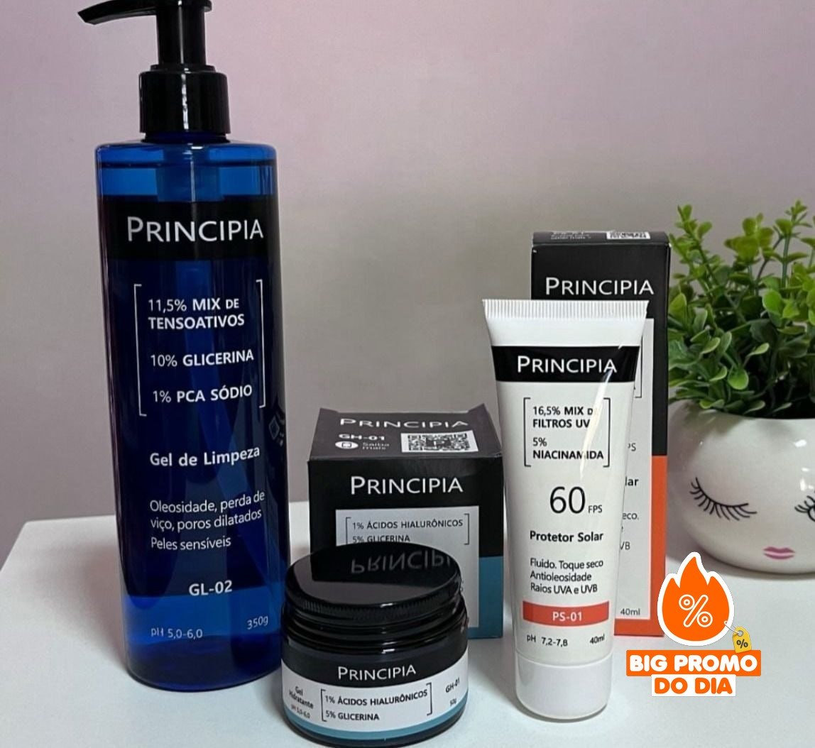 Kit Completo Pele Sensível (Gel de Limpeza + Protetor Solar + Creme Hidratante)