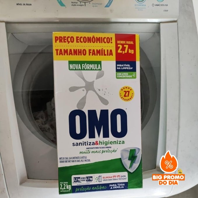 🫧 OMO Lavagem Perfeita Sanitiza & Higieniza 2.2Kg