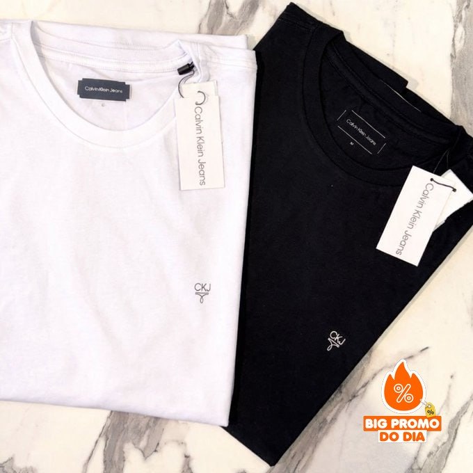 Kit com 2 Camisetas Calvin Klein Jeans