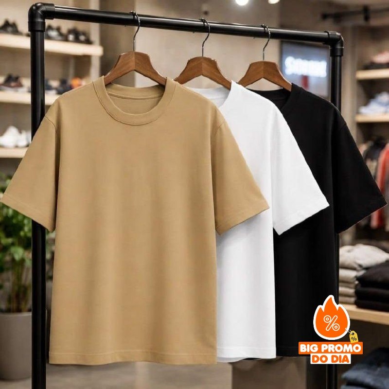 Kit com 3 Camisetas Oversized