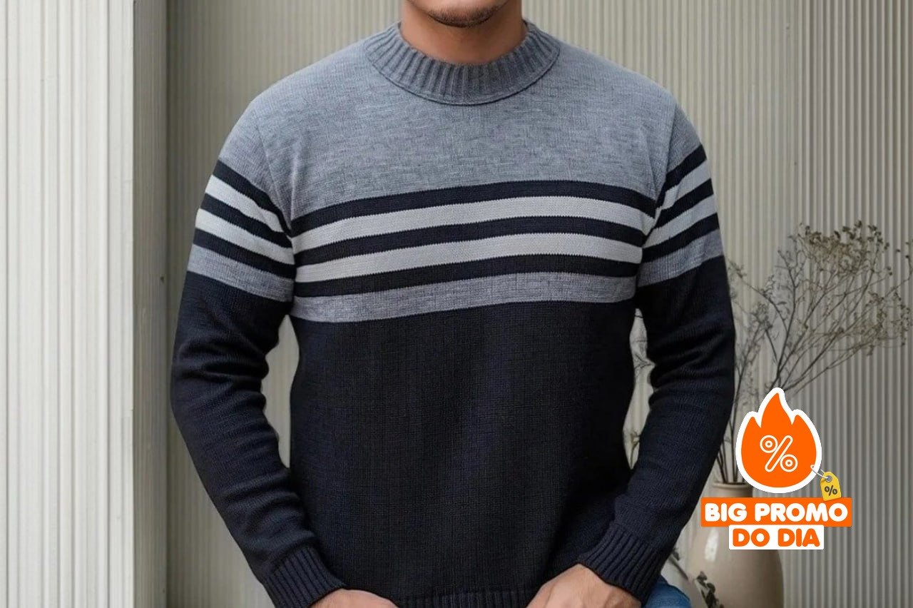 Suéter Listrado Blusa de Tricot