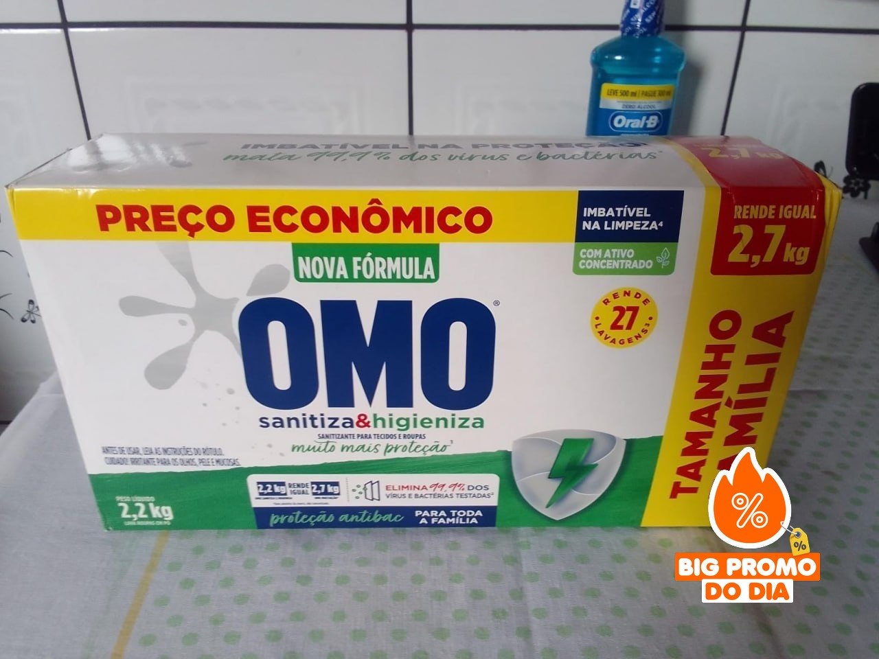 🫧 OMO Omo Lavagem Perfeita Sanitiza & Higieniza 2.2Kg