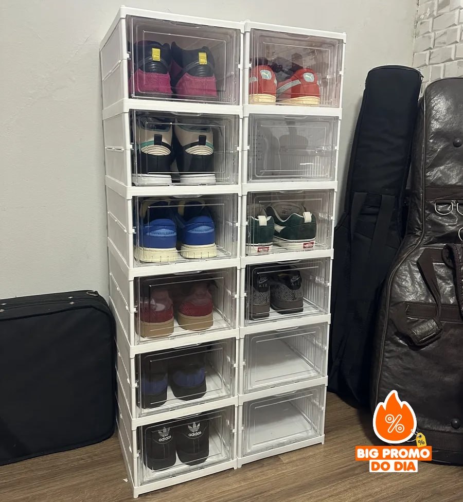 Sapateira Organizador Sapatos Empilhável Vertical 6 Andares