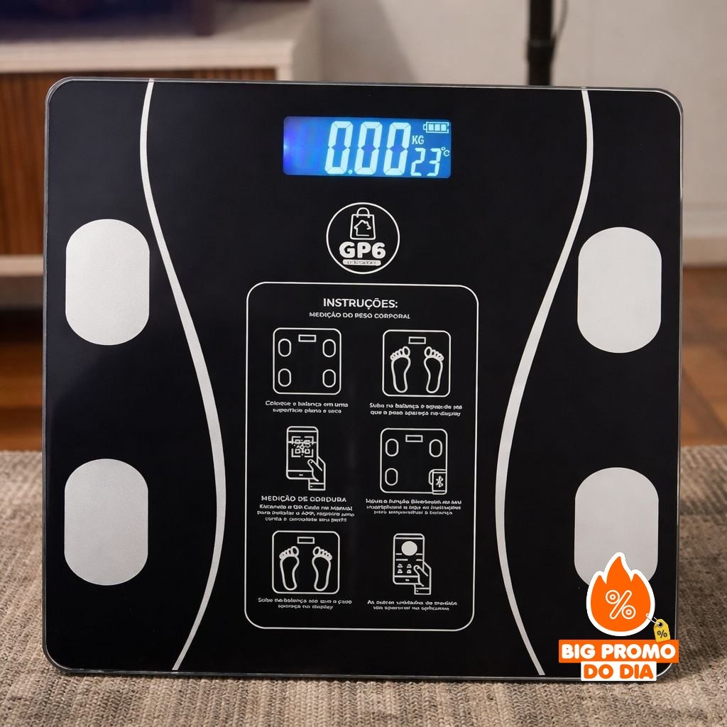 Balança Digital Inteligente Bluetooth Até 140kg