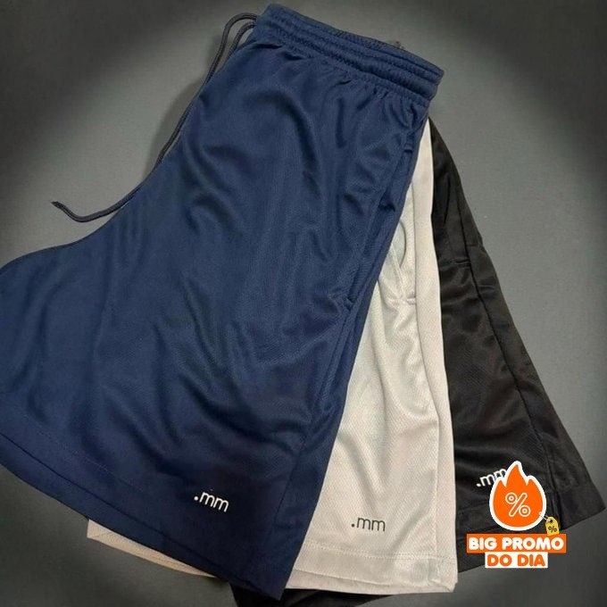 🩳 Kit 3 Short Futebol Bermuda