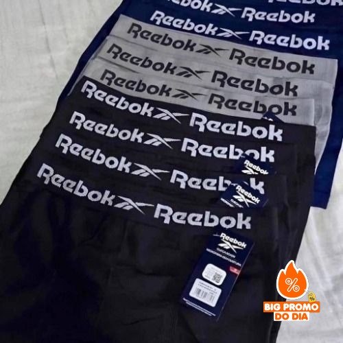 🩲 Kit 6 Cuecas Boxer Reebok Microfibra