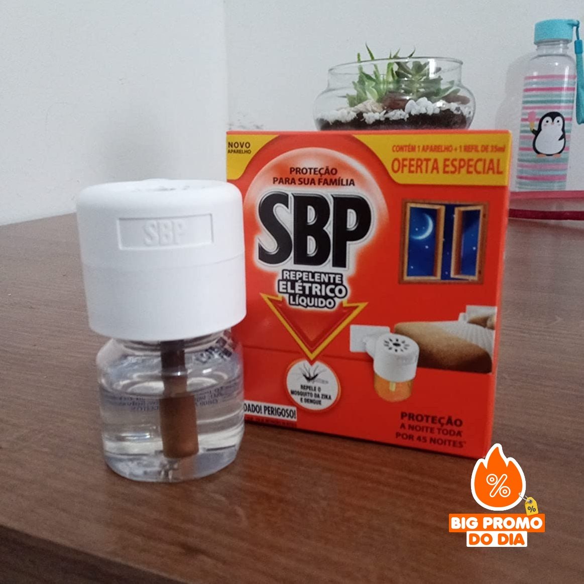 Repelente Elétrico Líquido SBP 45 Noites Novo Aparelho + Refil