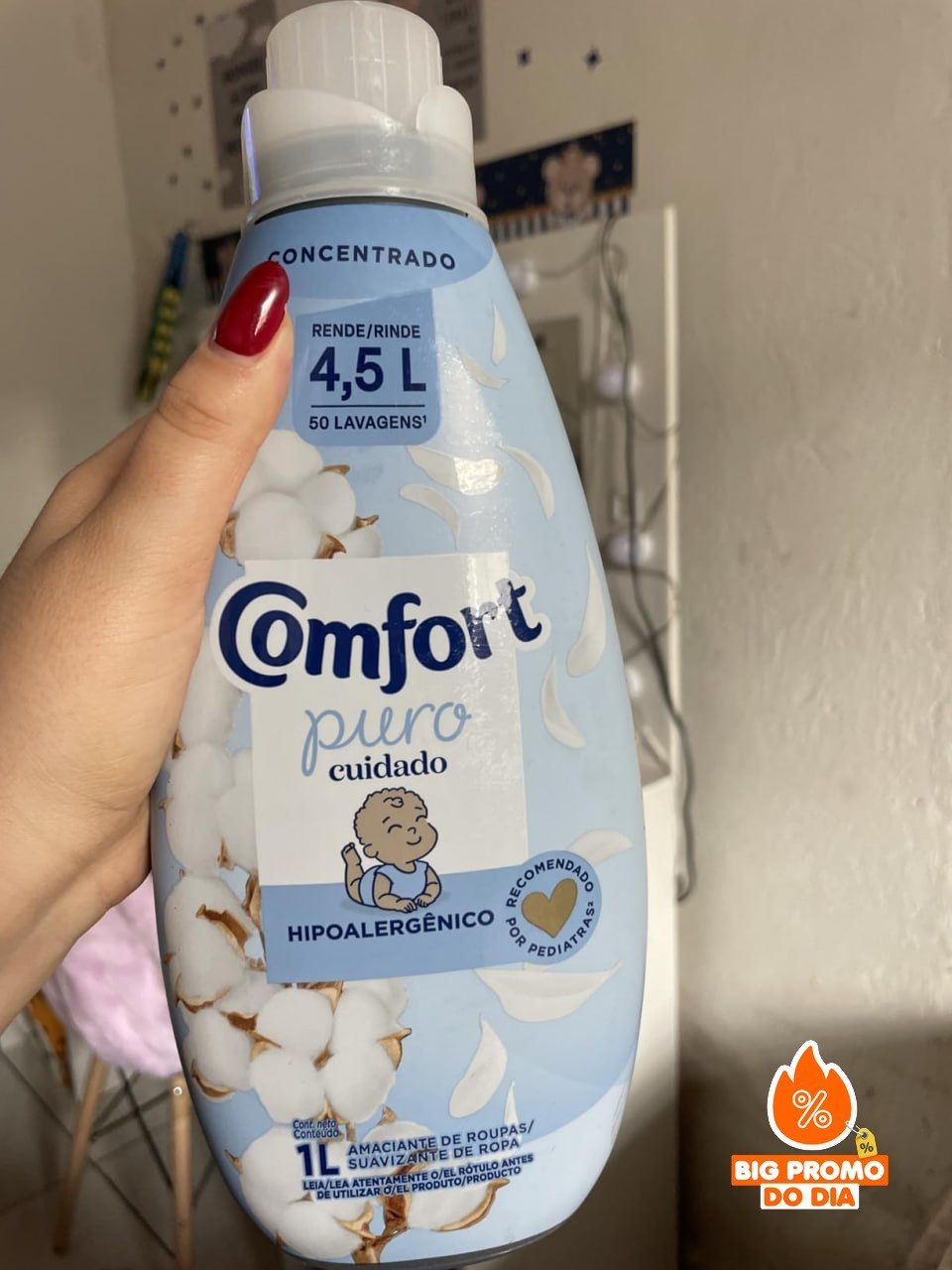 🫧 Amaciante Concentrado Comfort Puro Cuidado 1L