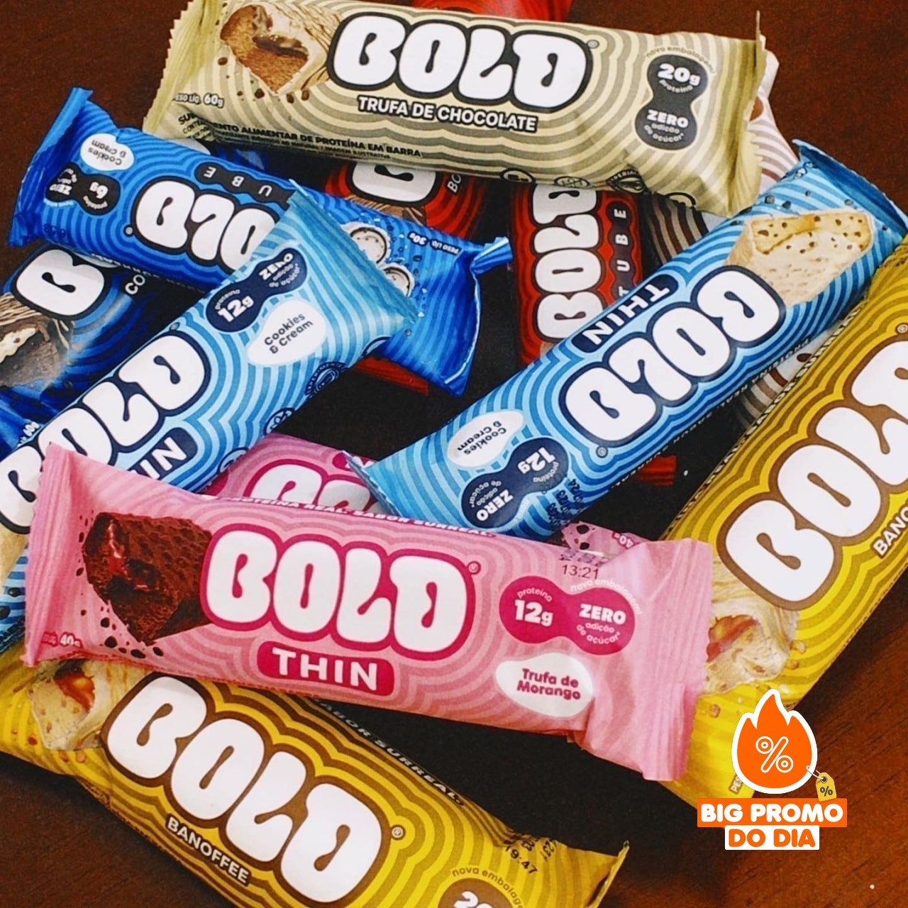 Barra de Proteína Bold Snacks Caixa Mix com 12 Unidades Sabores Mistos