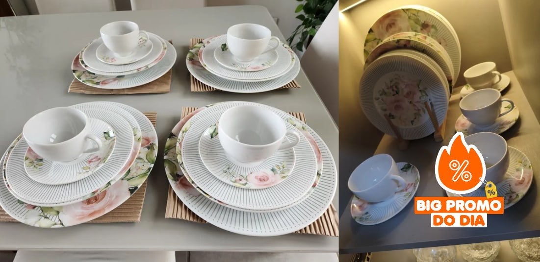 Aparelho De Jantar Tramontina Ornatta 20 Peças Branco