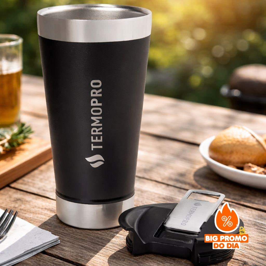 Copo Termico C/ Abridor Tampa 500ml Termopro