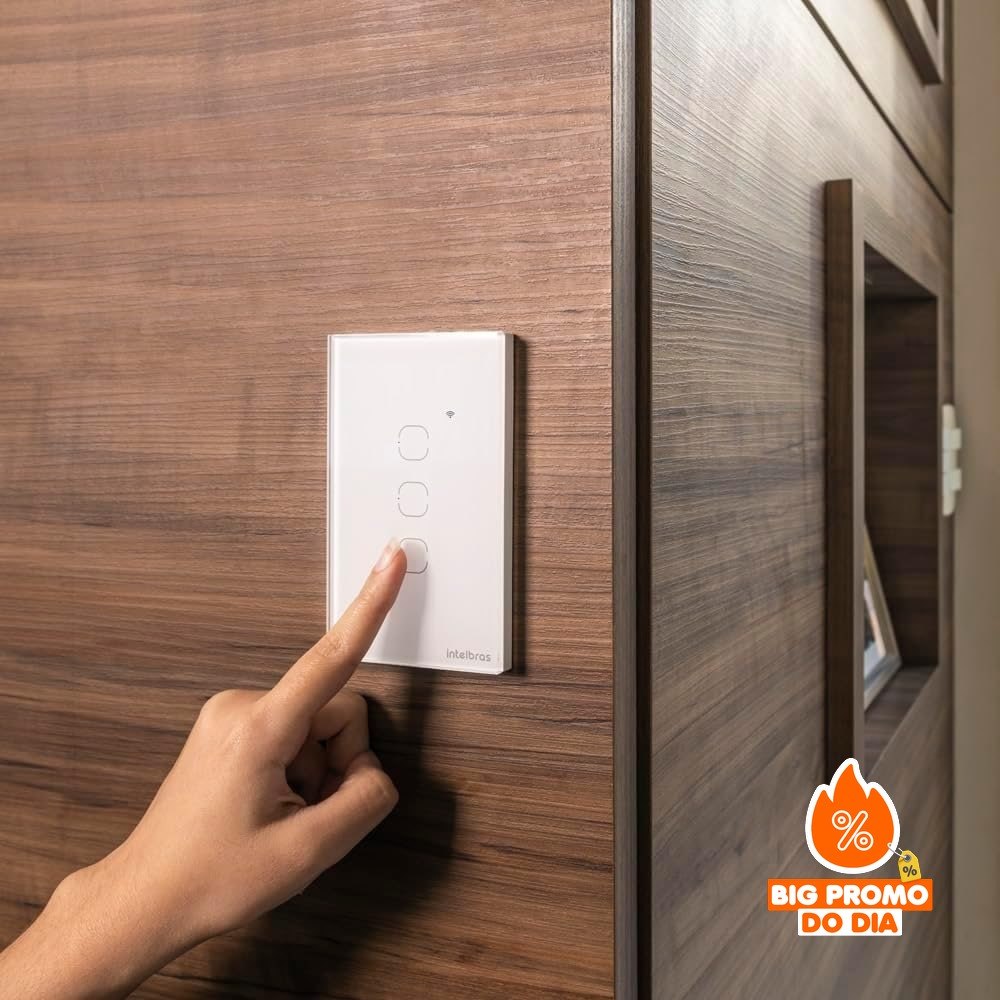 Interruptor Touch Inteligente C/ 3 Teclas Intelbras