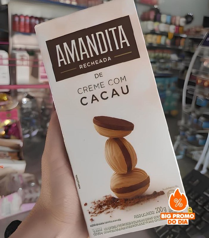 Wafer Recheado Amandita Sabor Chocolate 200g