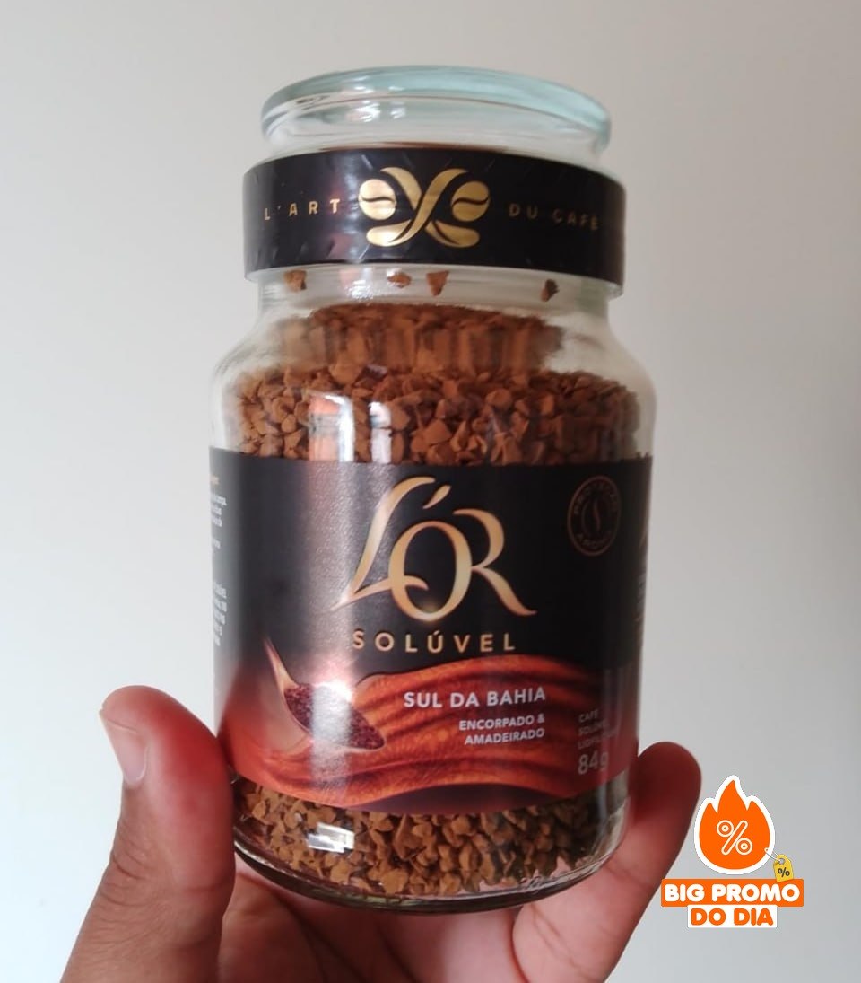 ️ L'OR Café Solúvel Sul Da Bahia L'Or Vidro 84G