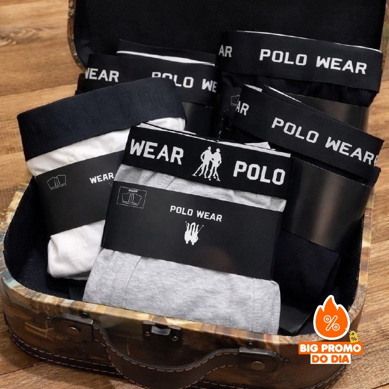 🩲 Kit 10 Cuecas Algodão Polo Wear Sortido - Opções de Modelos