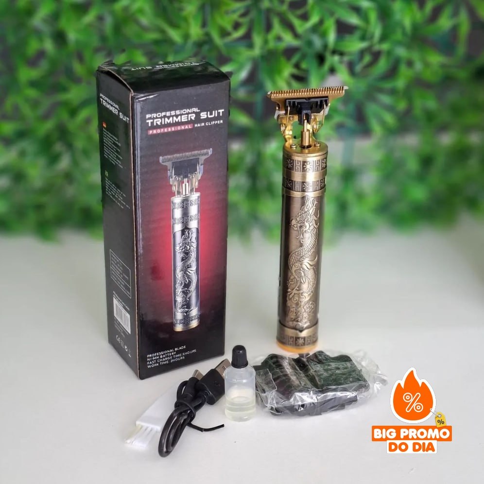 Máquina De Cortar Cabelo E Barba Masculina Aparador Profissional Sem Fio Portátil