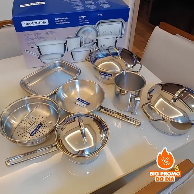 Jogo de Panelas Tramontina Allegra 7 Peças