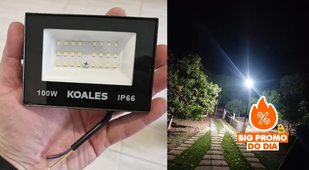 Kit 4 Refletor Led 100w Holofote Bivolt Prova Dágua