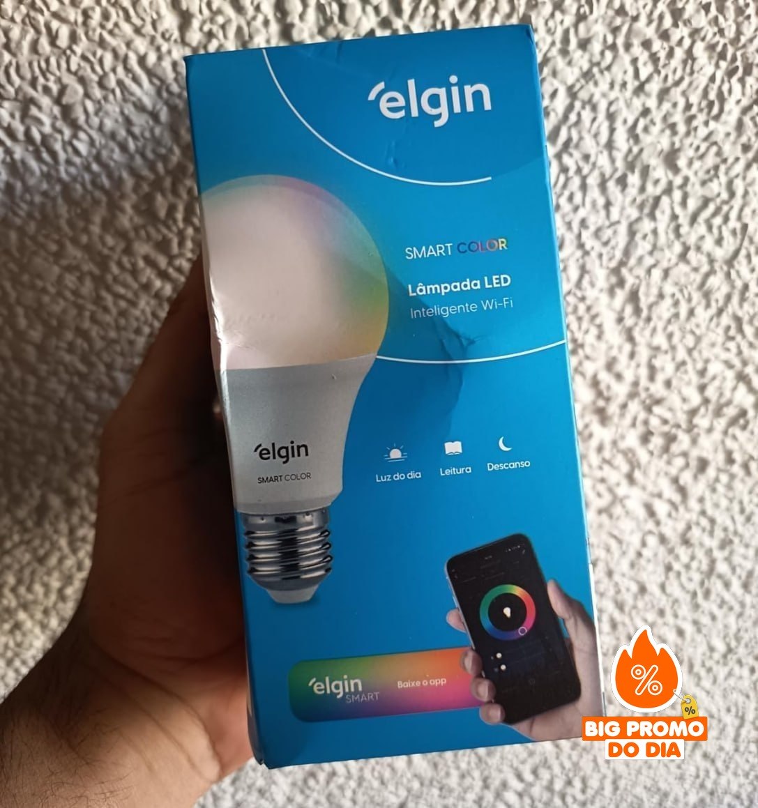 Lâmpada Inteligente Smart Color 10W Elgin RGB