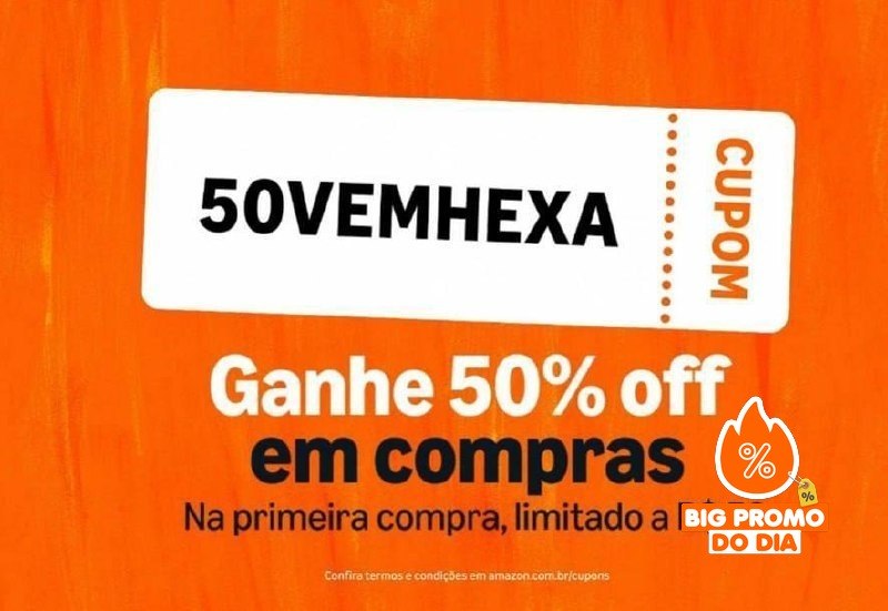 ️ 50% OFF limite de R$ 50 OFF