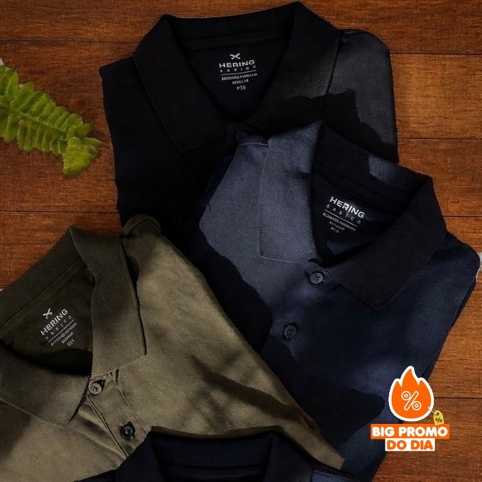 Kit com 2 Camisas Polo Hering