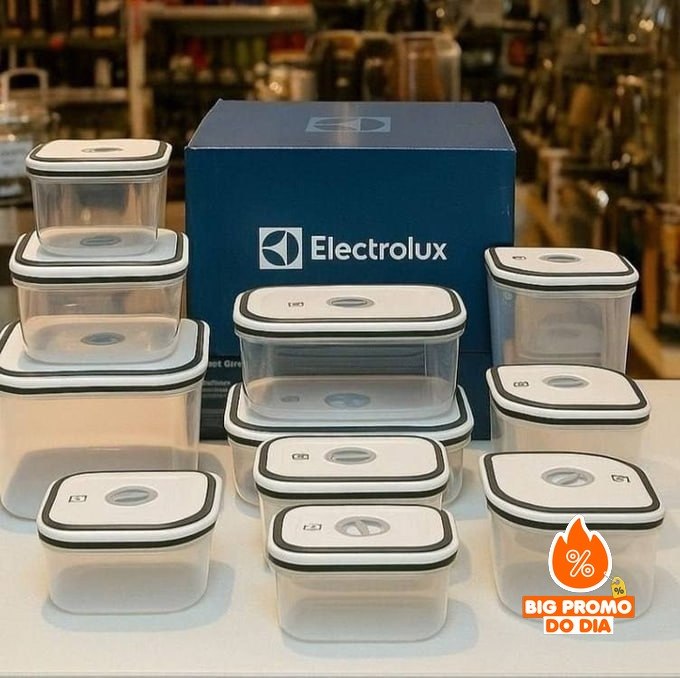 Jogo de Potes de Plástico Hermético Electrolux 10 Peças