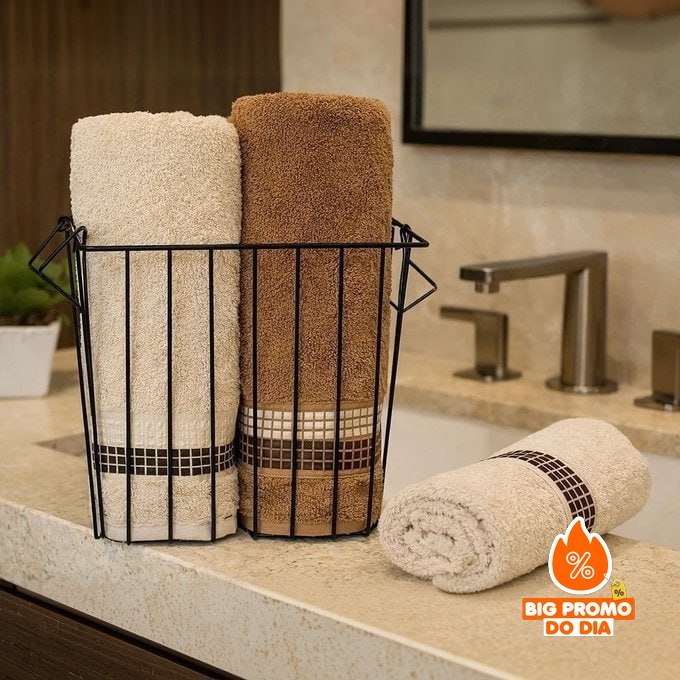 Kit Toalhas De Banho 3 Peças Casa In