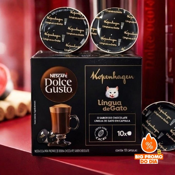 Achocolatado em Cápsula Nescafé Kopenhagen Língua de Gato 10 cápsulas