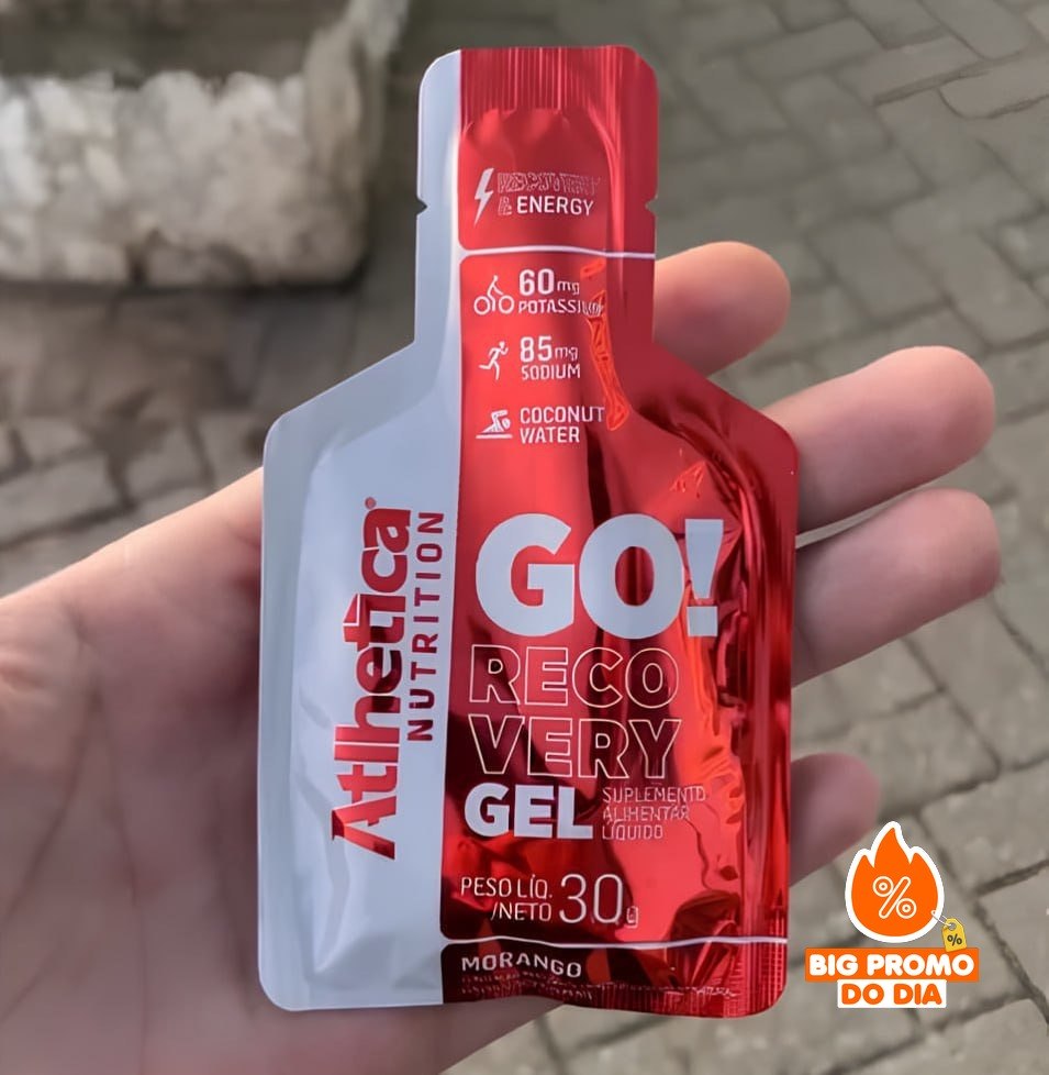 ️ Atlhetica Nutrition Go Energy Gel (10 Sachês) - Sabor Morango