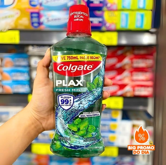 Enxaguante Bucal Colgate Plax Fresh Mint 750ml
