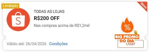 R$200 OFF em R$1200