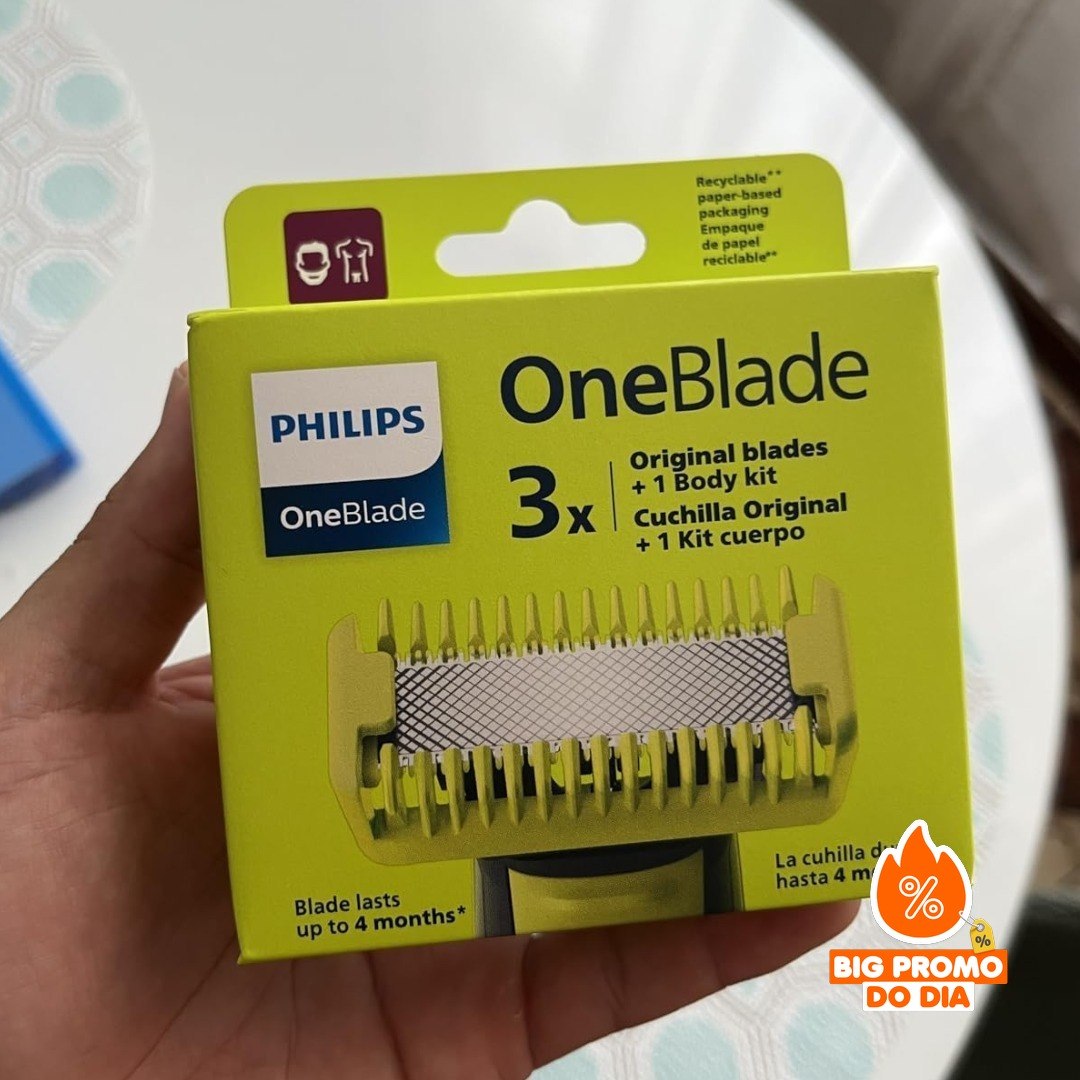 🪒 3 Lâminas de Reposição Philips OneBlade