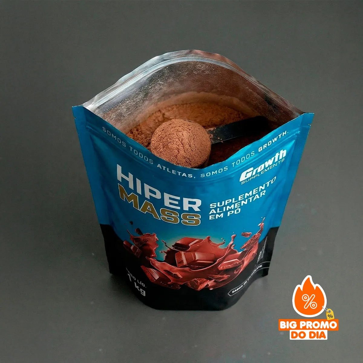 Hiper Mass 1kg Growth Supplements - Sabor Chocolate