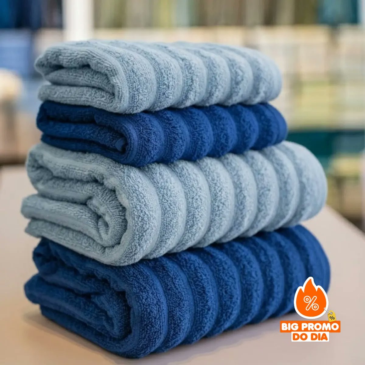 Jogo De Toalha de Banho 100% Algodão (2 Toalhas de Banho + 2 Toalhas de Rosto)