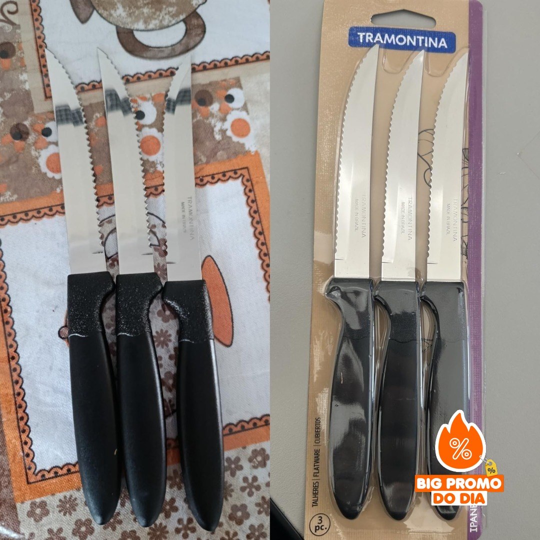 Conjunto De Facas Para Churrasco Tramontina - 3 Peças